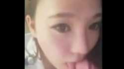 Chinese girlfriend gives amazing blowjob