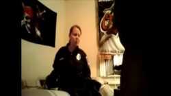 Homemade USA Female Police Officer Fucks Her Black Nerd BF
