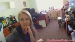Russian babe on sypcam fucks to get job